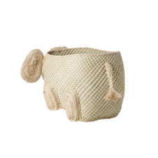 Elephant Shape Kids Raffia Storage Basket Rice DK